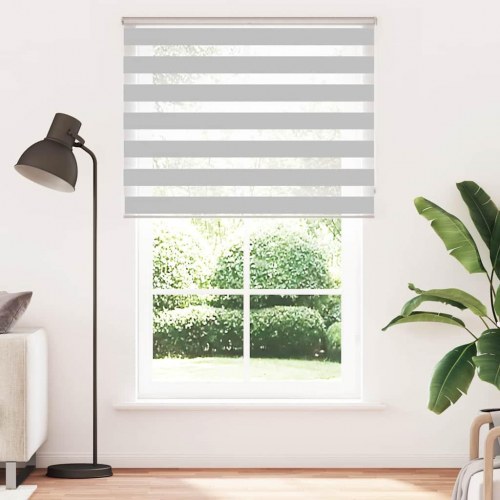 Zebragardin lysegrå 140×230 cm - stofbredde 135,9 cm, polyester