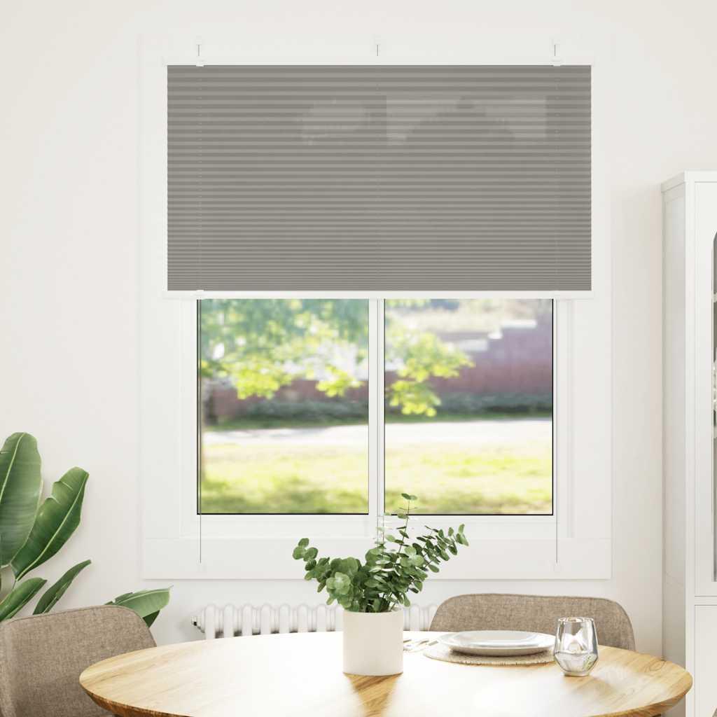 Plisségardin Antracit 110x100 cm Stofbredde 109,4 cm Polyester