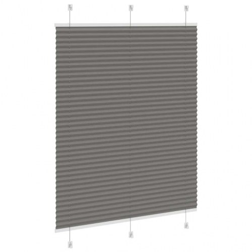 Plisségardin antracit 110×100 cm - stofbredde 109,4 cm, polyester