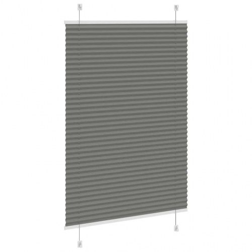 Plisségardin antracit 100×100 cm - stofbredde 99,4 cm, polyester