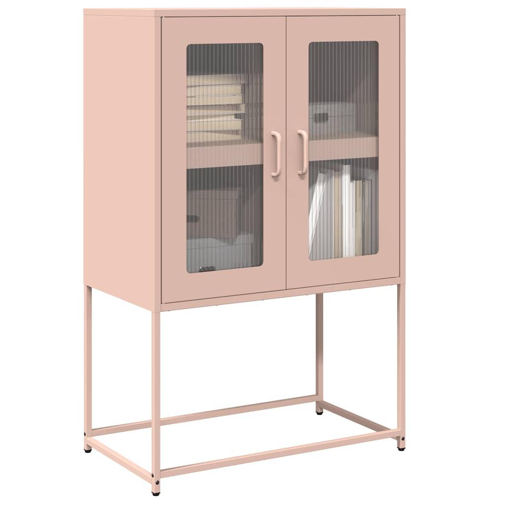 Højskab 68X39X107 Cm Stål - Lyserød
