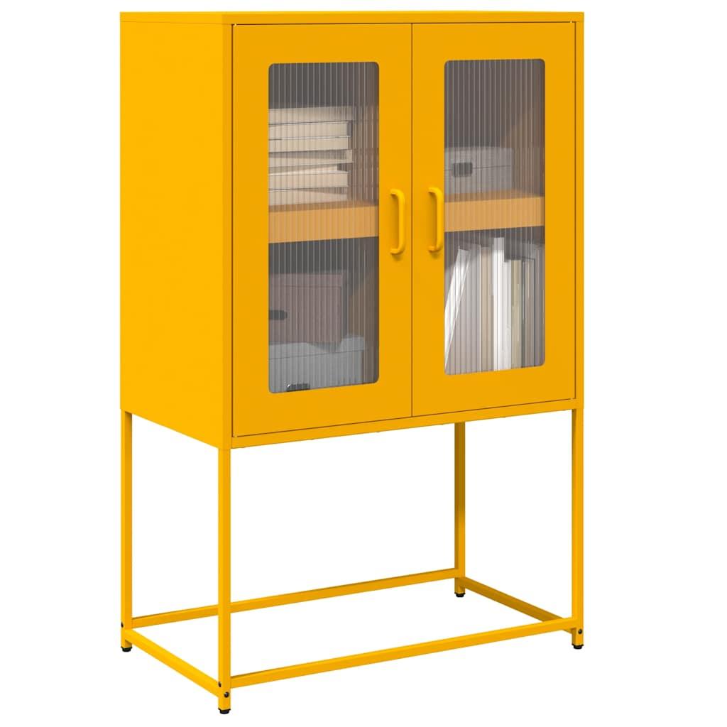 Højskab 68X39X107 Cm Stål - sennepsgul