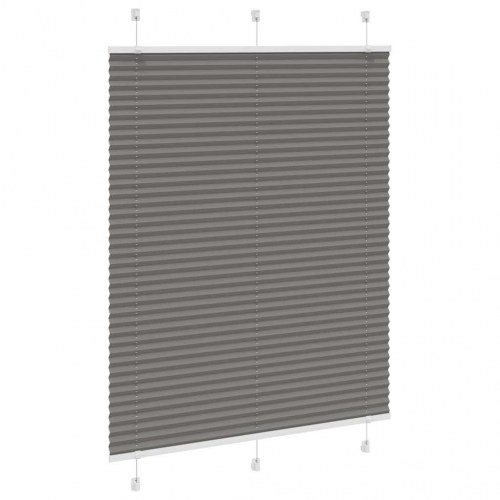 Plisségardin - antracit 110×150 cm, stofbredde 109,4 cm, polyester