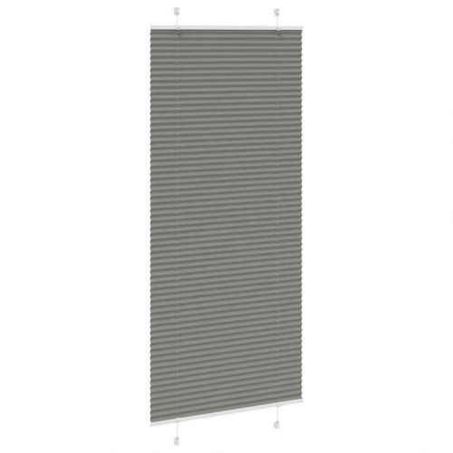 Plisségardin - antracit, 90×200 cm, stofbredde 89,4 cm, polyester