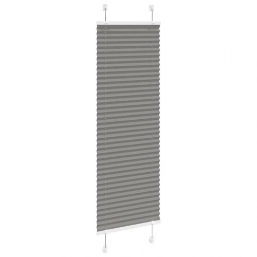 Plisségardin - antracitgrå 50×150 cm, stofbredde 49,4 cm, polyester