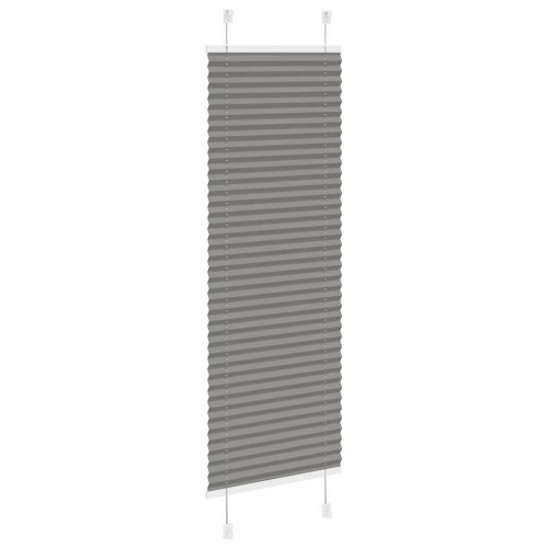 Plisségardin - antracitgrå 50×150 cm, stofbredde 49,4 cm, polyester