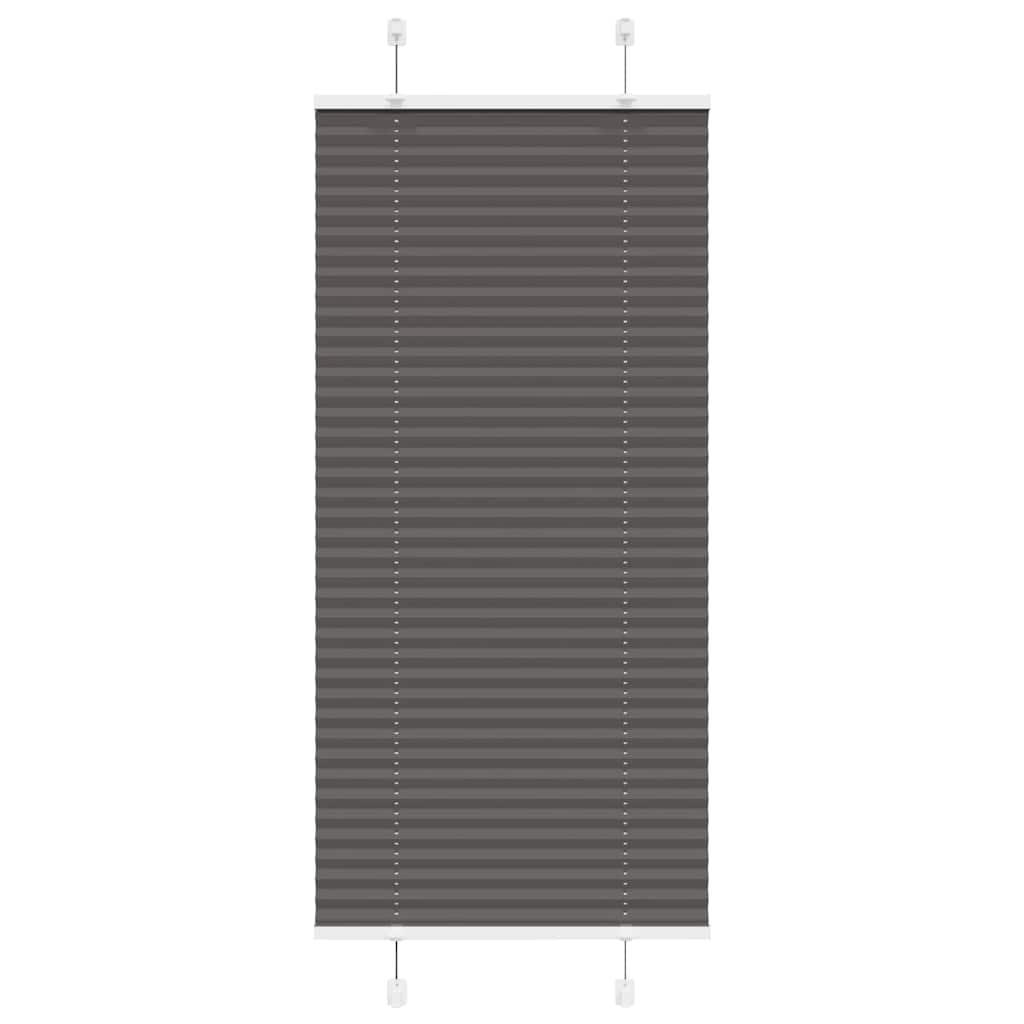 Plisségardin Sort 60x100 cm Stofbredde 59,4 cm Polyester
