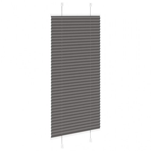 Plisségardin - sort 60×100 cm, stofbredde 59,4 cm, polyester