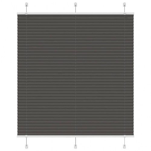 Plisségardin - sort 120×150 cm, stofbredde 119,4 cm, polyester