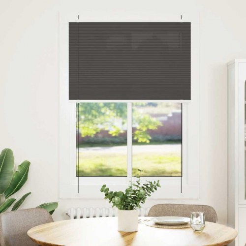 Plisségardin - sort 90×100 cm, stofbredde 89,4 cm, polyester