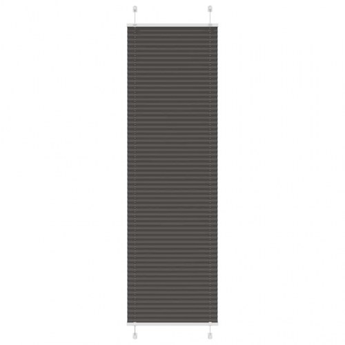 Plisségardin - sort 55×200 cm, stofbredde 54,4 cm, polyester