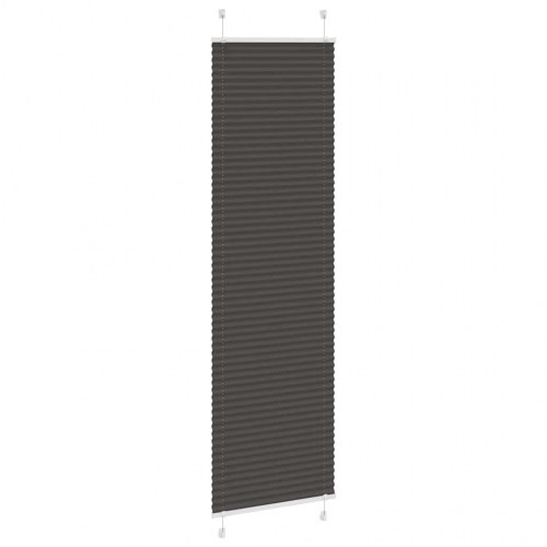 Plisségardin - sort 55×200 cm, stofbredde 54,4 cm, polyester