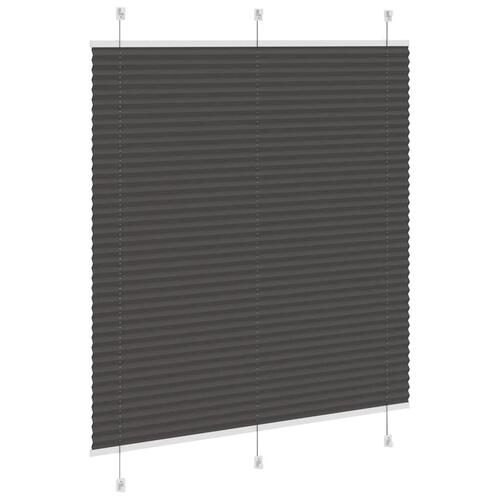 Plisségardin Sort 120x100 cm Stofbredde 119,4 cm Polyester