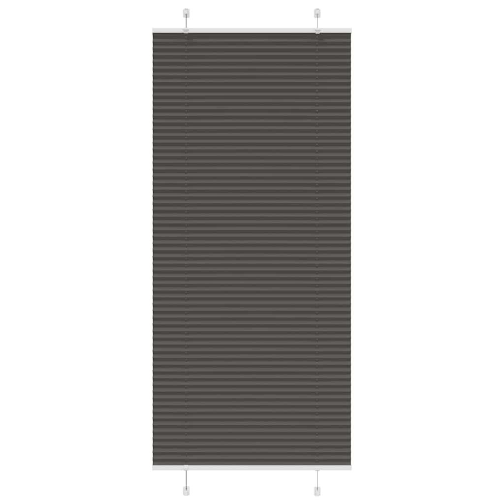 Plisségardin Sort 90x200 cm Stofbredde 89,4 cm Polyester