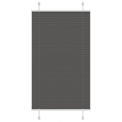 Plisségardin - sort 80×150 cm, stofbredde 79,4 cm, polyester