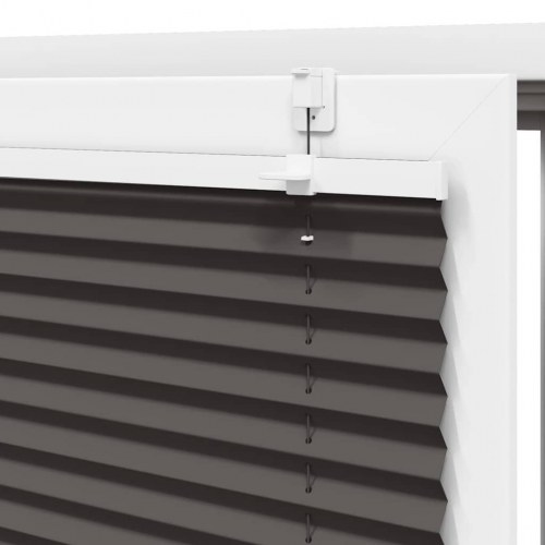 Plisségardin - sort 120×200 cm, stofbredde 119,4 cm, polyester
