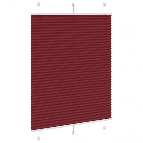 Plisségardin - bordeauxrød 105×100 cm, stofbredde 104,4 cm, polyester