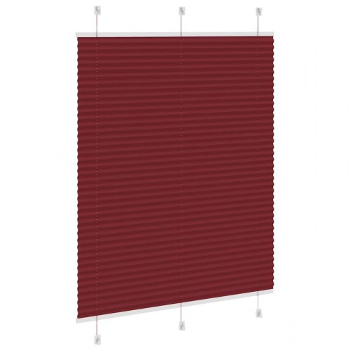 Plisségardin - bordeauxrød 105×100 cm, stofbredde 104,4 cm, polyester