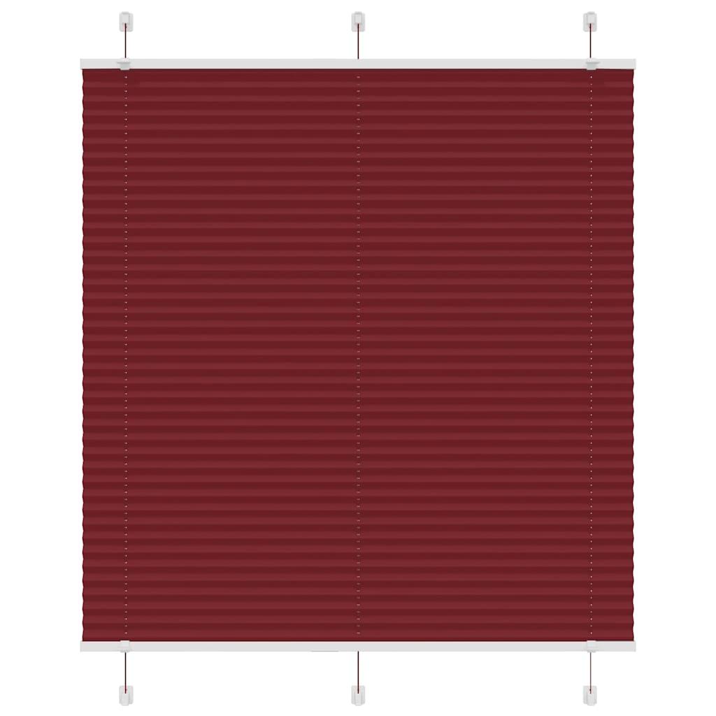 Plisségardin Bordeauxrød 115x150 cm Stofbredde 114,4 cm
