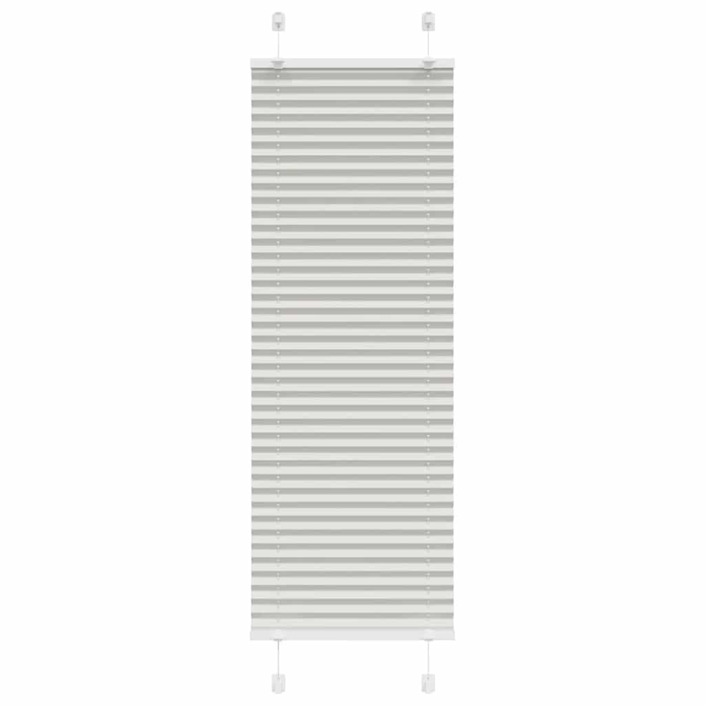 Plisségardin Lysegrå 45x100 cm Stofbredde 44,4 cm Polyester
