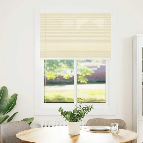 Plisségardin - creme, 95 × 150 cm, polyester (stofbredde 94,4 cm)