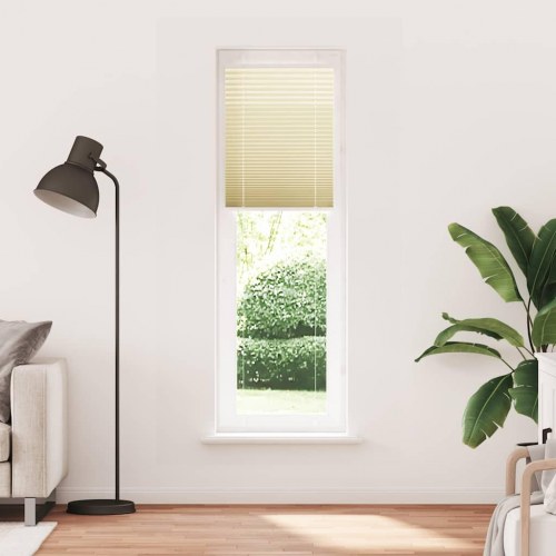 Plisségardin - creme, 65×200 cm (stofbredde 64,4 cm) i polyester