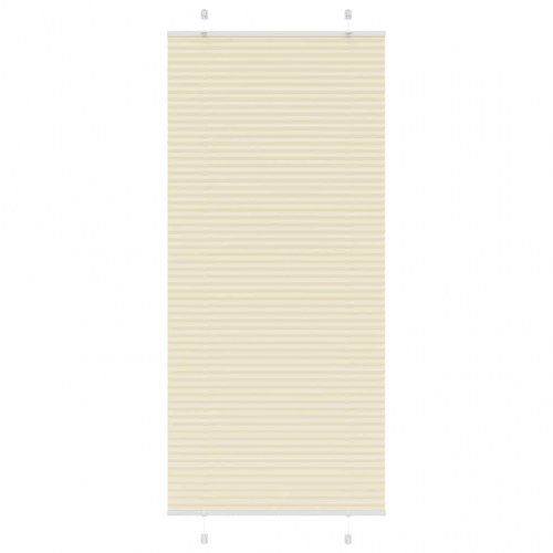 Plisségardin, creme - 95×200 cm (stofbredde 94,4 cm) i polyester