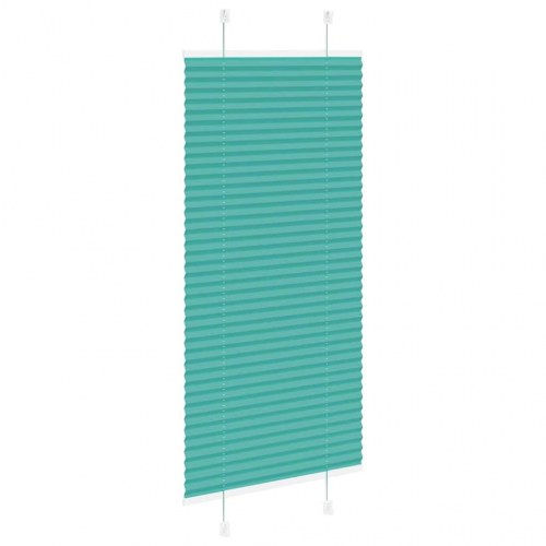 Plisségardin - petroleum, 60×150 cm (stofbredde 59,4 cm) i polyester
