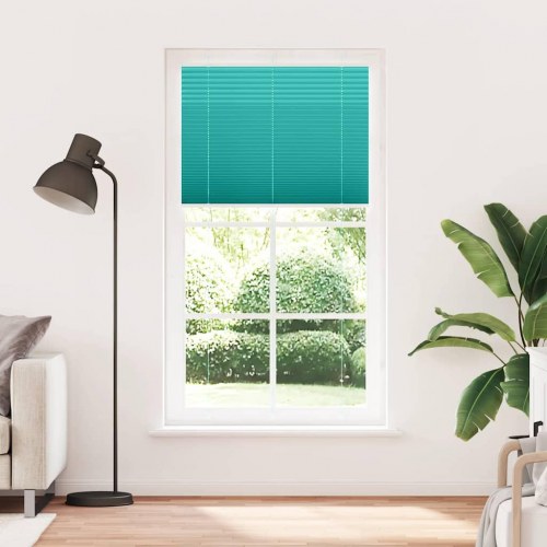 Plisségardin - benzingrøn 105 × 200 cm, stofbredde 104,4 cm, polyester