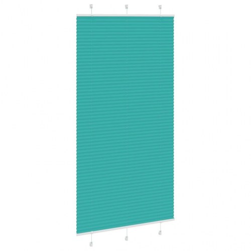 Plisségardin - benzingrøn 105 × 200 cm, stofbredde 104,4 cm, polyester