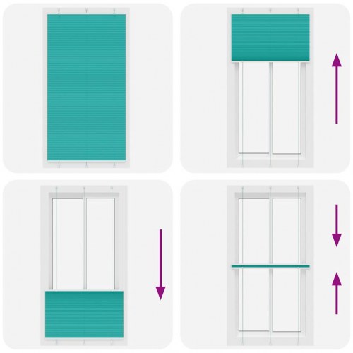 Plisségardin - benzingrøn 105 × 200 cm, stofbredde 104,4 cm, polyester