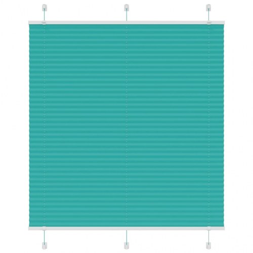 Plisségardin - petroleum grøn 115×100 cm, stofbredde 114,4 cm, polyester