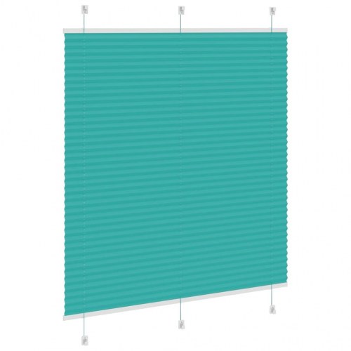 Plisségardin - petroleum grøn 115×100 cm, stofbredde 114,4 cm, polyester