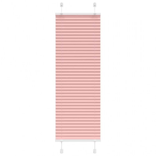 Plisségardin lyserød 45×100 cm - polyester, stofbredde 44,4 cm
