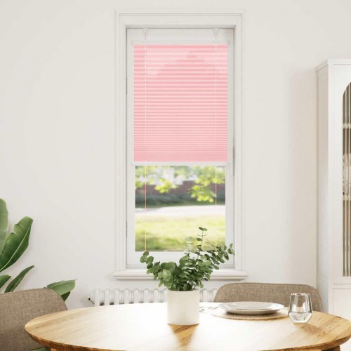 Plisségardin lyserød 45×100 cm - polyester, stofbredde 44,4 cm