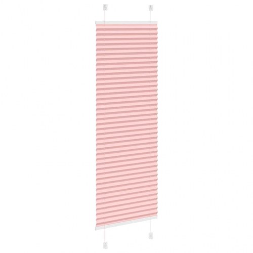 Plisségardin lyserød 45×100 cm - polyester, stofbredde 44,4 cm