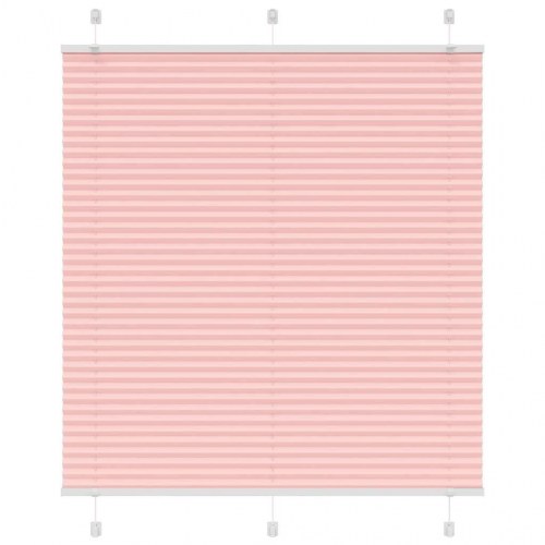Plisségardin - lyserød 115×100 cm, stofbredde 114,4 cm, polyester
