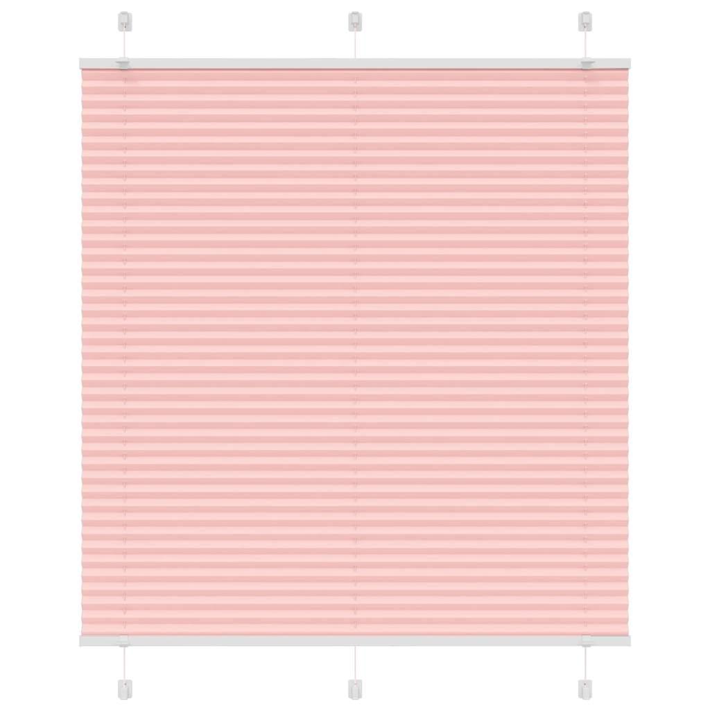 Plisségardin Lyserød 115x100 cm Stofbredde 114,4 cm Polyester