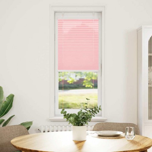 Plisségardin - lyserød 40×150 cm, stofbredde 39,4 cm, polyester