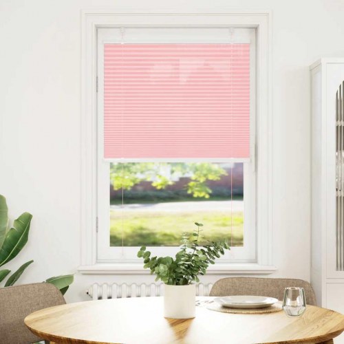 Plisségardin lyserød 80×100 cm - stofbredde 79,4 cm, polyester