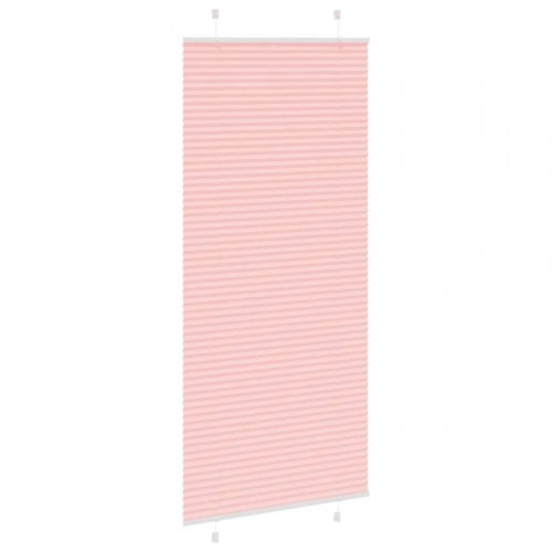 Plisségardin - lyserød 85×200 cm, stofbredde 84,4 cm, polyester