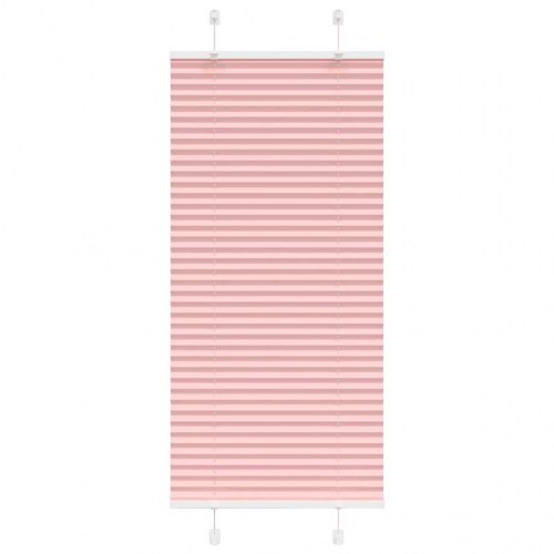 Plisségardin - lyserød 55×100 cm, stofbredde 54,4 cm, polyester