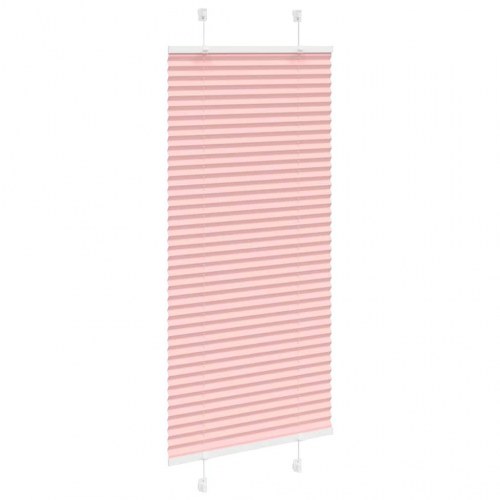 Plisségardin - lyserød 55×100 cm, stofbredde 54,4 cm, polyester
