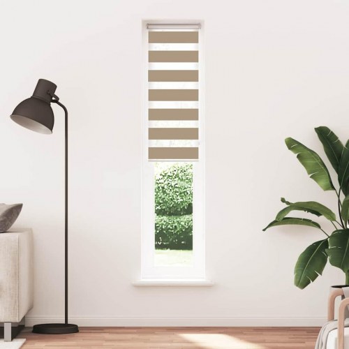 Zebragardin sandbrun 45×200 cm - stofbredde 40,9 cm, polyester
