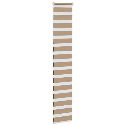 Zebragardin sandbrun 45×200 cm - stofbredde 40,9 cm, polyester
