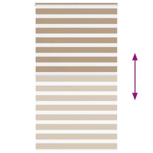 Zebragardin - sandbrun 130×230 cm, stofbredde 125,9 cm, polyester