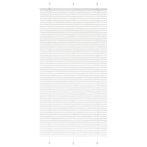 Plisségardin Hvid 105x200 cm Stofbredde 104,4 cm Polyester