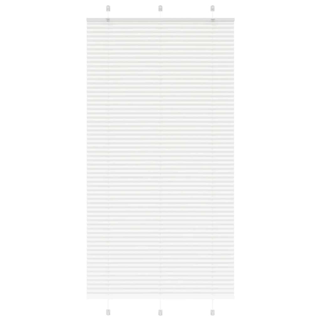 Plisségardin Hvid 105x200 cm Stofbredde 104,4 cm Polyester