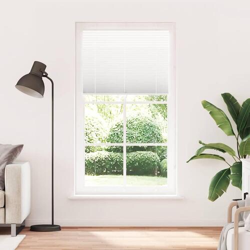 Plisségardin Hvid 105x200 cm Stofbredde 104,4 cm Polyester