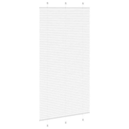 Plisségardin Hvid 105x200 cm Stofbredde 104,4 cm Polyester